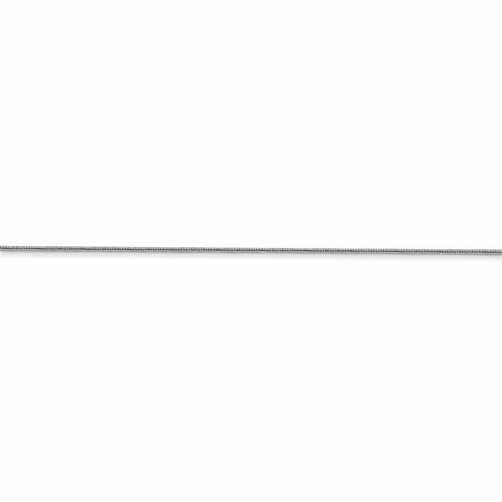 14k White Gold 0.60mm Solid Round Snake Chain