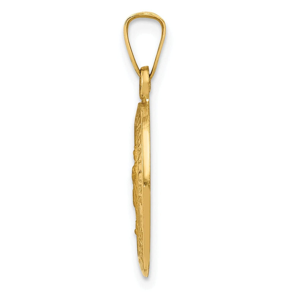 14k Yellow Gold Lady Of Guadalupe Medal