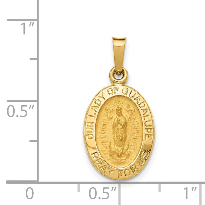 14k Yellow Gold Lady Of Guadalupe Medal