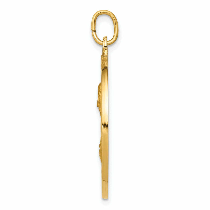14 Yellow Gold Sacred Heart Jesus Medal Pendant