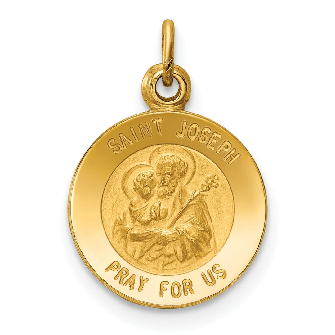 14k Yellow Gold Saint Joseph Medal Pendant