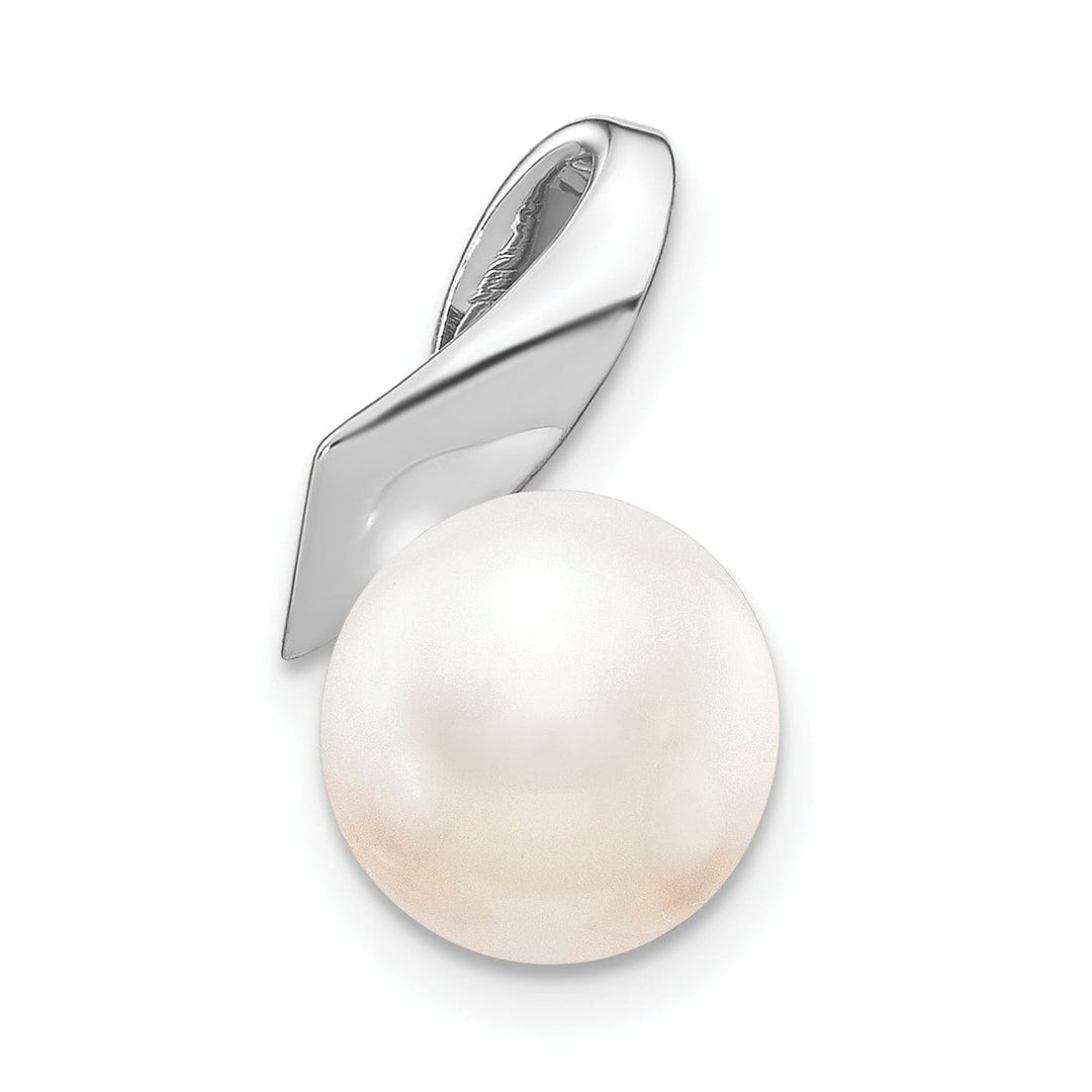 14k White Gold Polished Pearl Pendant