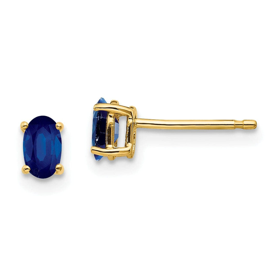 14k Yellow Gold Sapphire Earrings