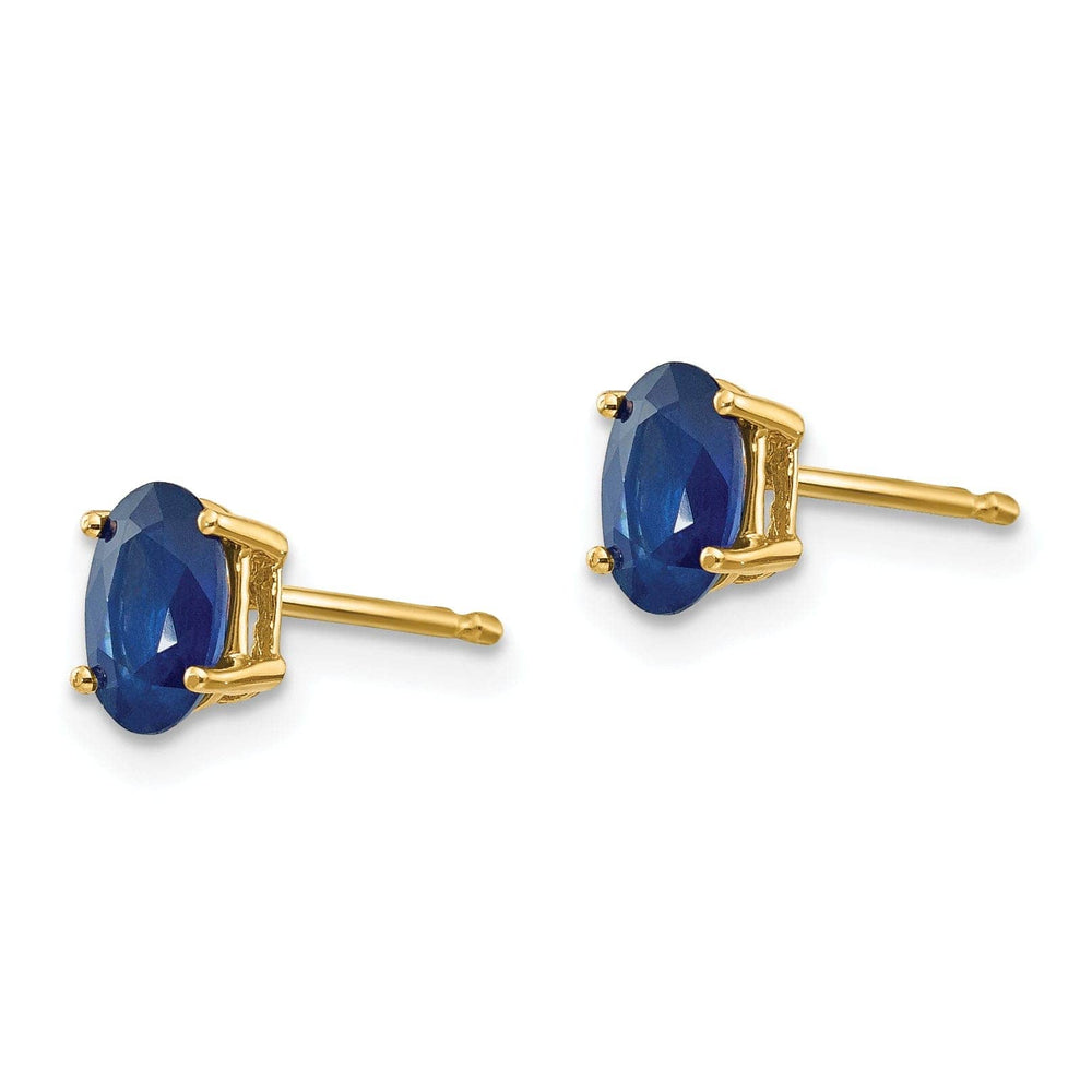 14k Yellow Gold Sapphire Earrings