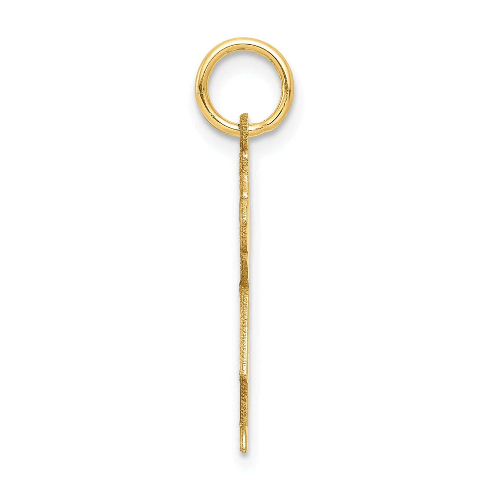 14k Yellow Gold Girl in Dress With Bow Love Charm