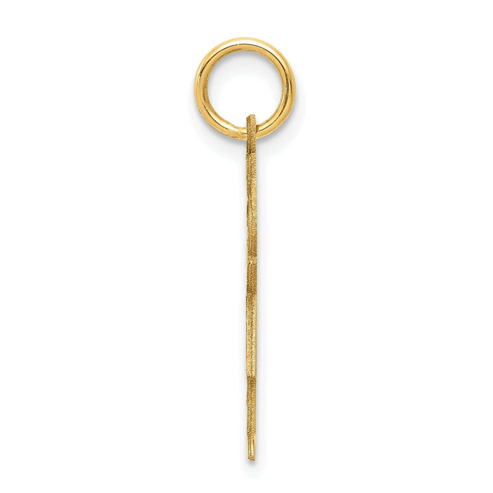 14k Yellow Gold Girl With Bow Kiss Charm