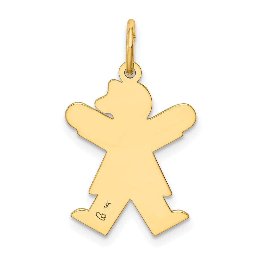 14k Yellow Gold It's a Girl Joy Charm