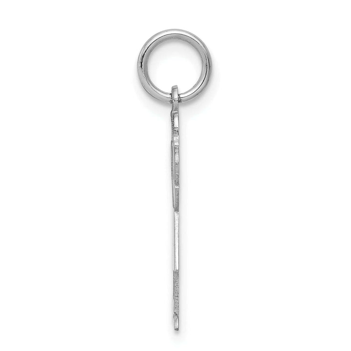 14k White Gold Girl With Pigtails Love Charm