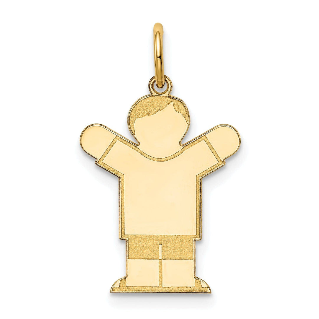 14k Yellow Gold Boy With Haircut Love Charm