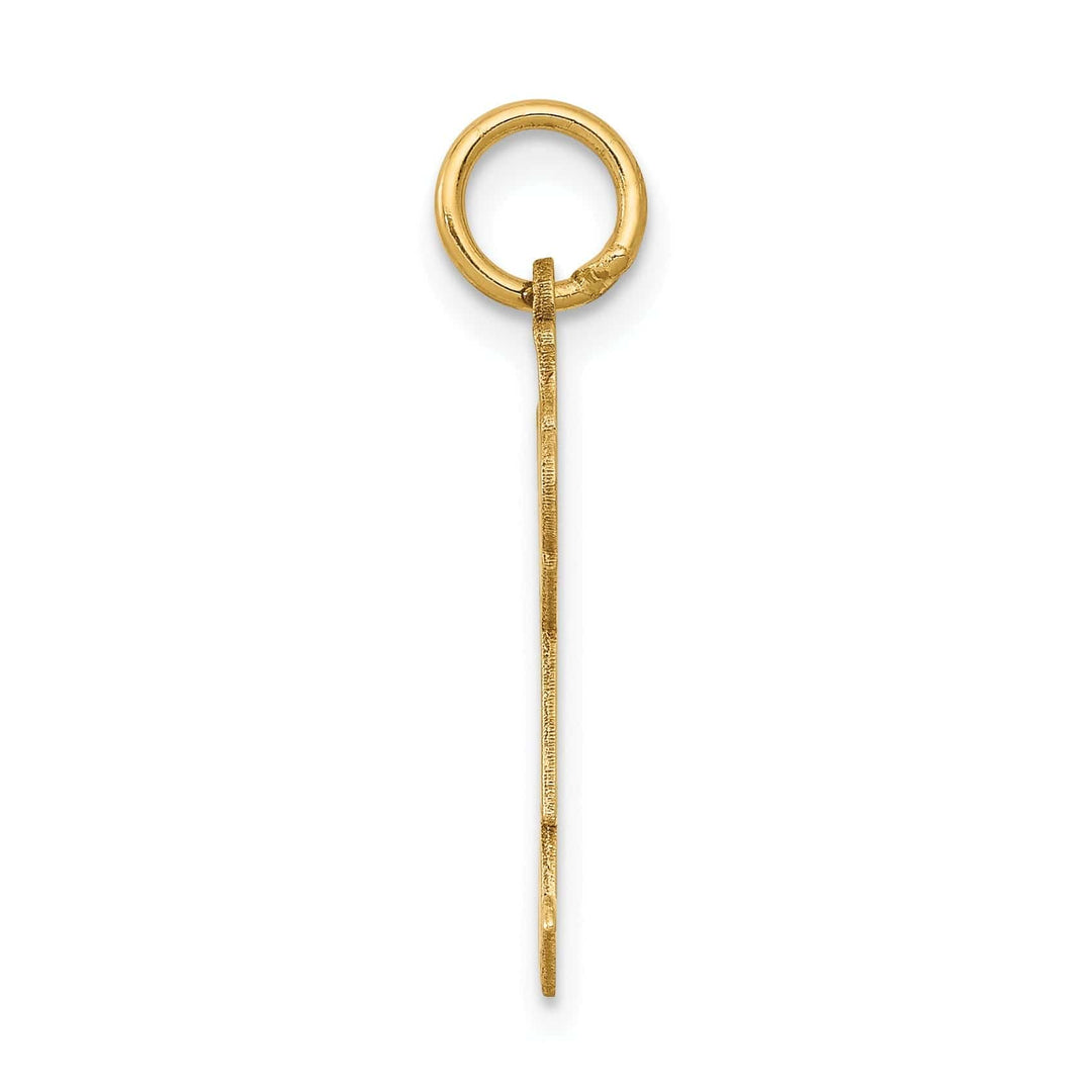 14k Yellow Gold Heart Girl With Bow Joy Charm
