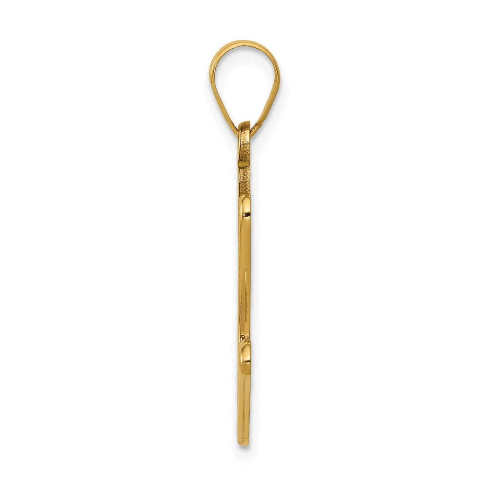 14k Yellow Gold Autism with Smiley Face Charm Pendant