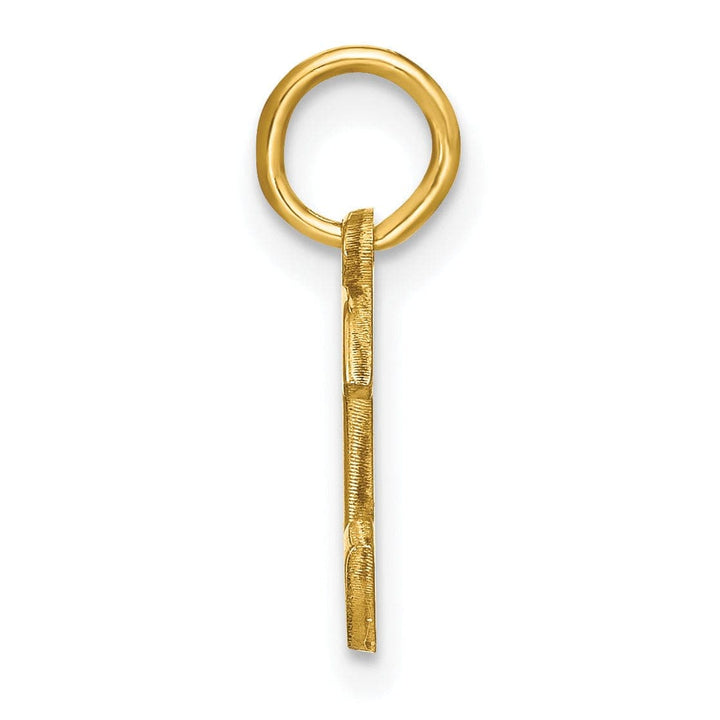 14k Yellow Gold Small Size Letter C Initial Block Pendant