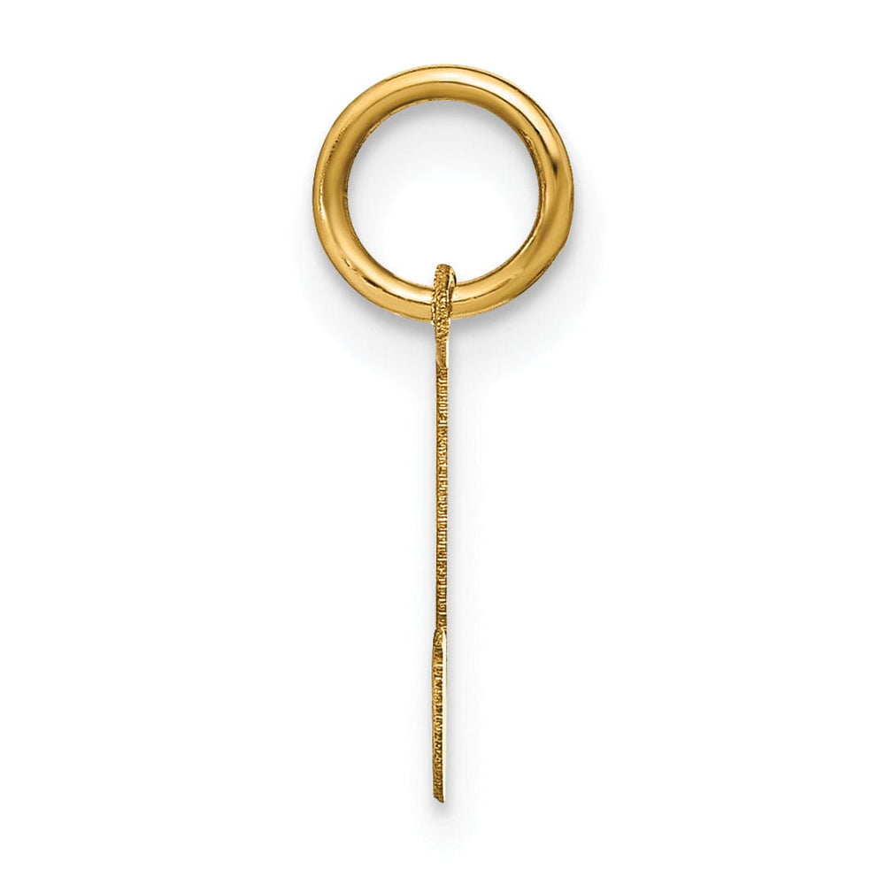 14k Yellow Gold Small Size Letter J Initial Block Pendant