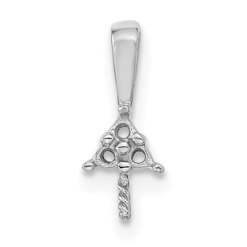 14k White Gold Diamond Pearl Pendant