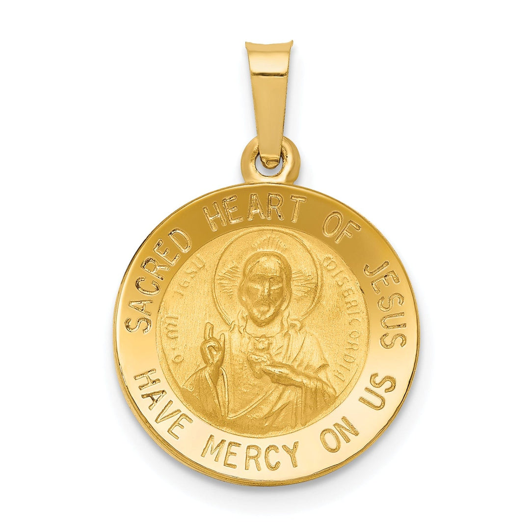 14k Yellow Gold Sacred Heart of Jesus Pendant
