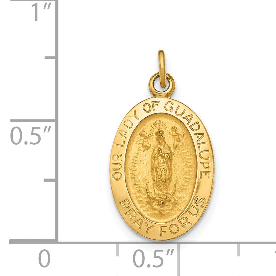 14k Yellow Gold Lady of Guadalupe Medal