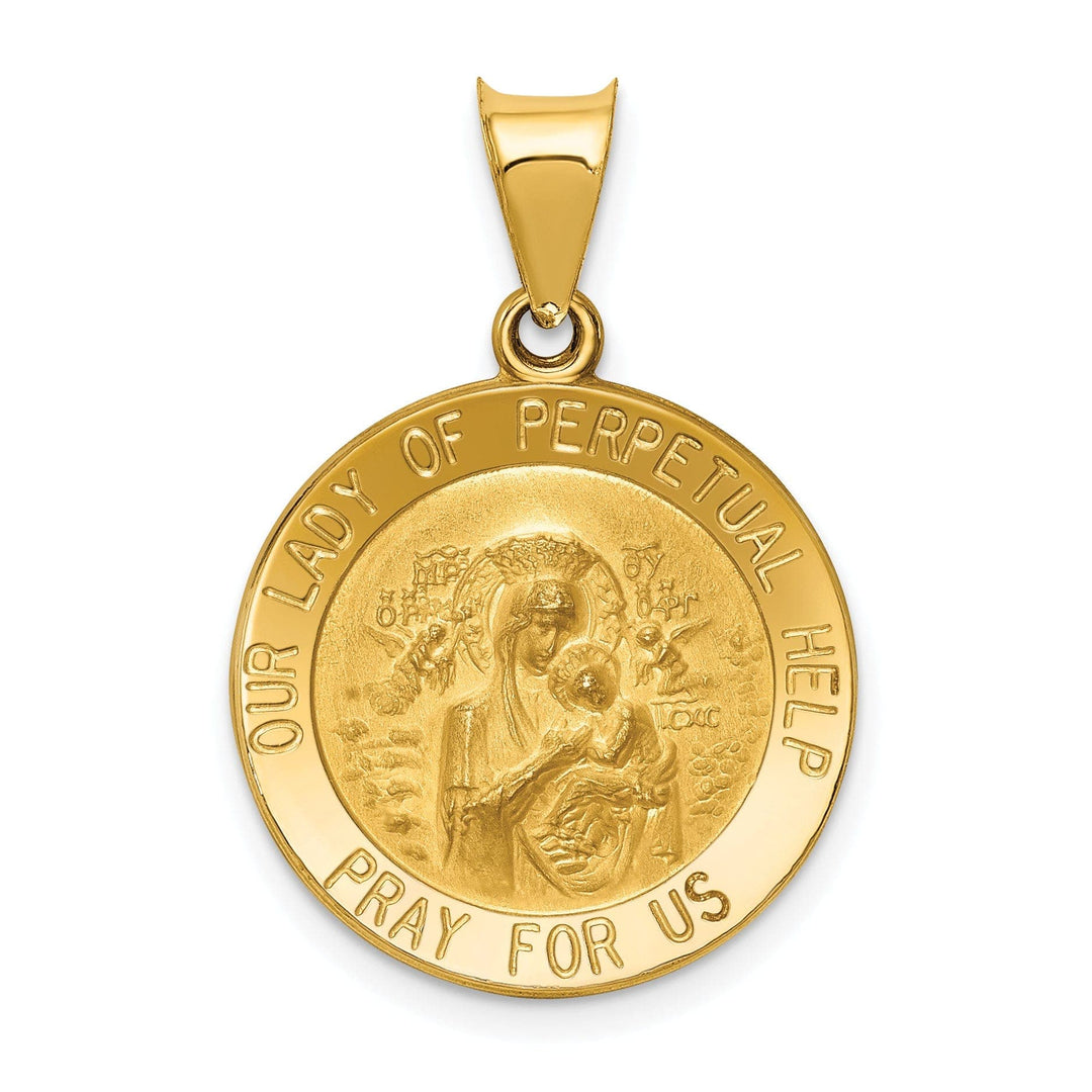 14k Yellow Gold Our Lady of Perpetual Help Medal