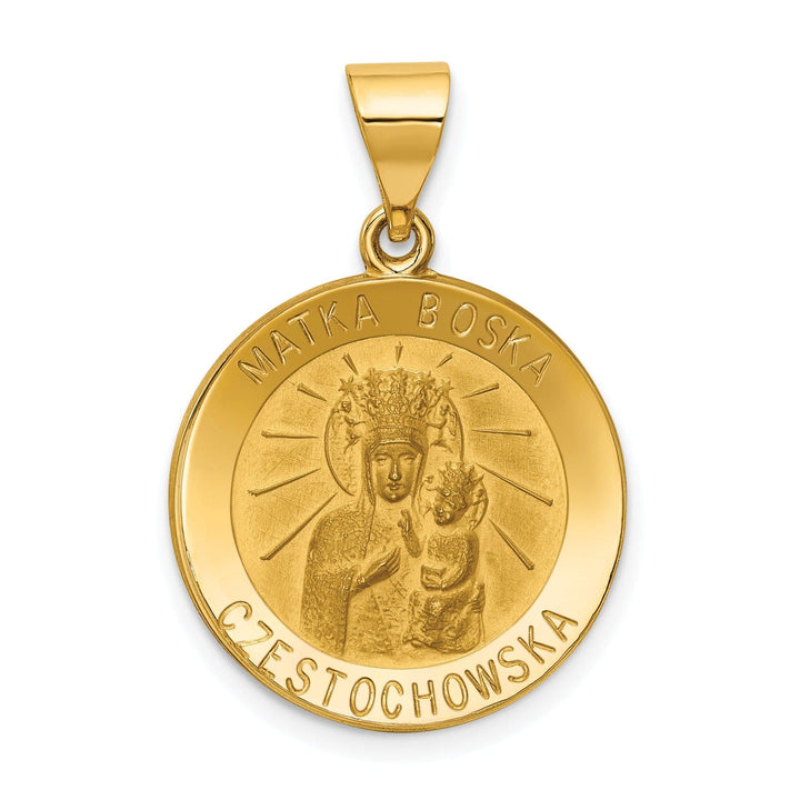 14k Yellow Gold Matka Boska Czestochowska Medal