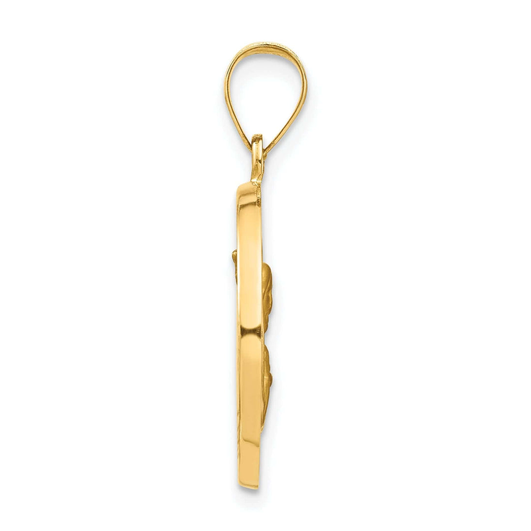 14k Yellow Gold Queen of the Holy Scapular Medal