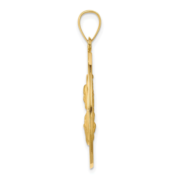 14k Yellow Gold Queen of the Holy Scapular Medal