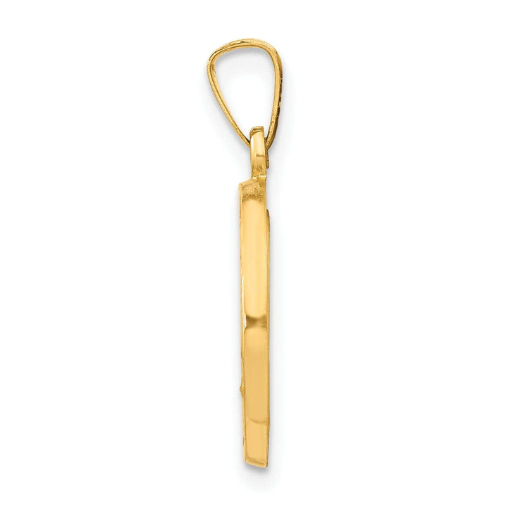 14k Yellow Gold Miraculous Medal Pendant