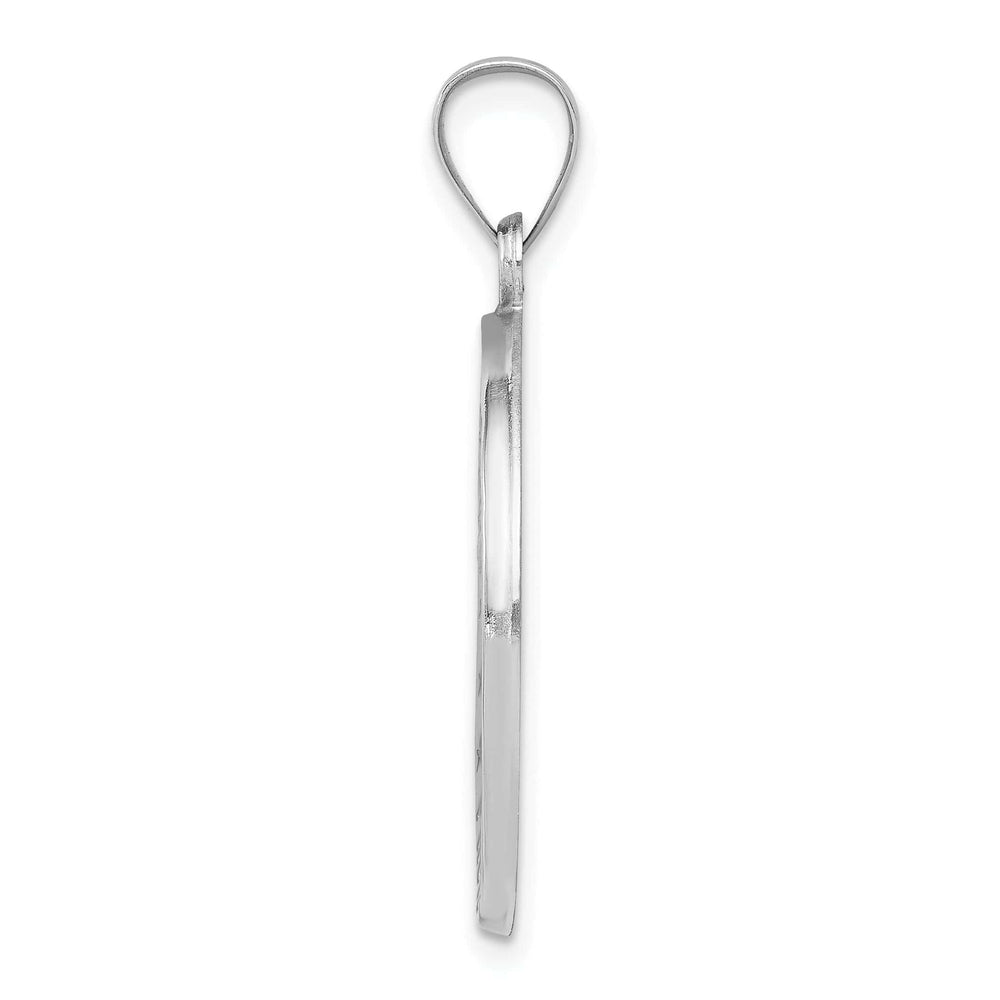 14k White Gold Saint Christopher Medal Pendant