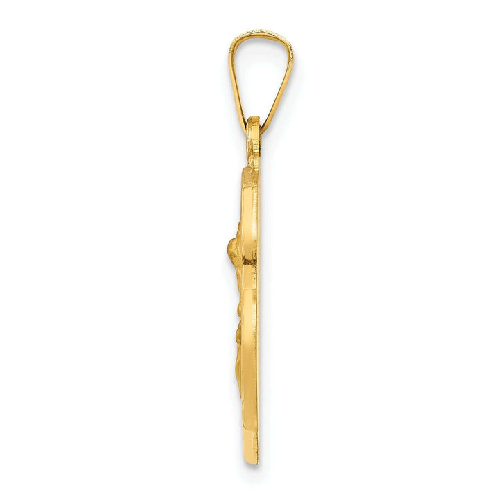 14k Yellow Gold Saint Michael Badge Medal