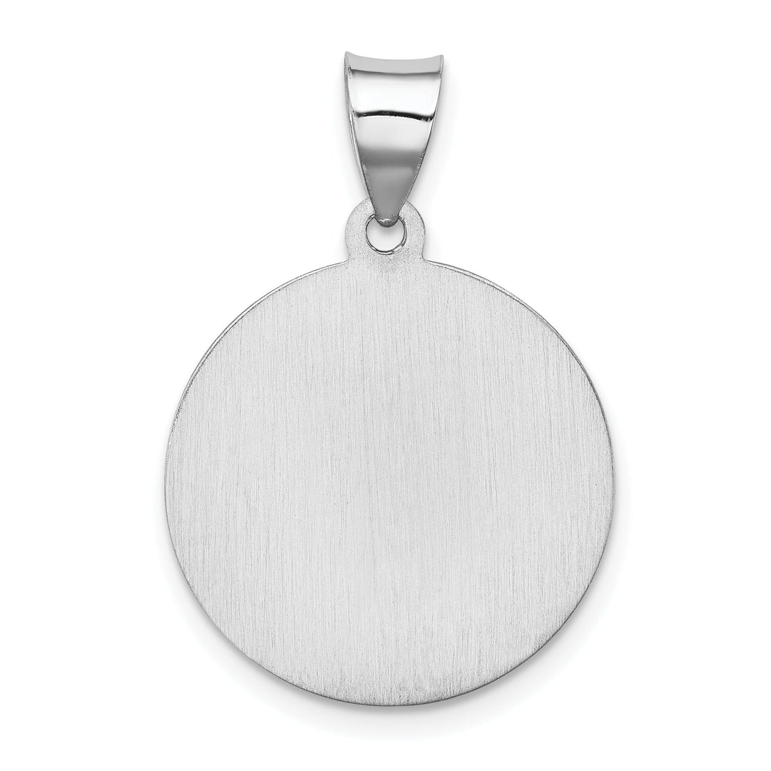 14k White Gold Saint Florian Medal Pendant