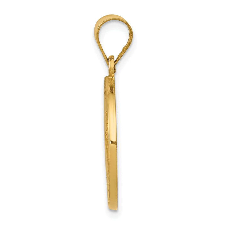 14k Yellow Gold Saint George Medal Pendant