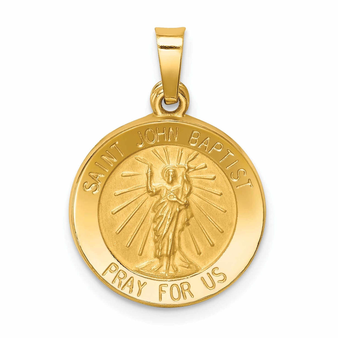 14 Yellow Gold Saint John Baptist Medal Pendant