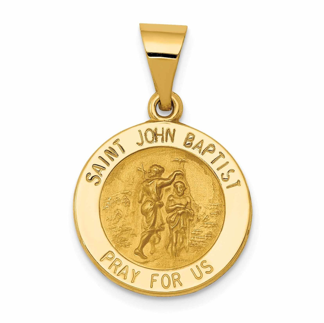 14 Yellow Gold Saint John Baptist Medal Pendant