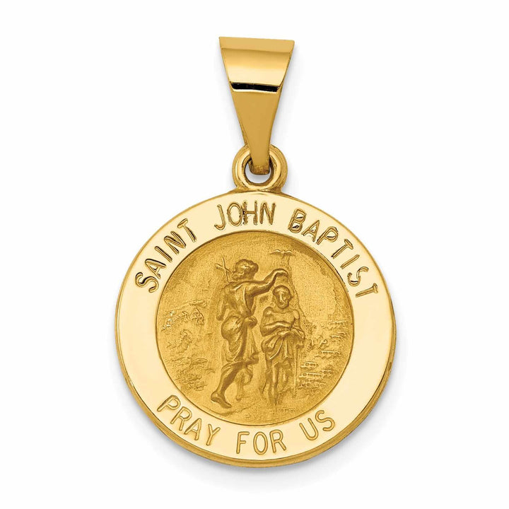 14 Yellow Gold Saint John Baptist Medal Pendant