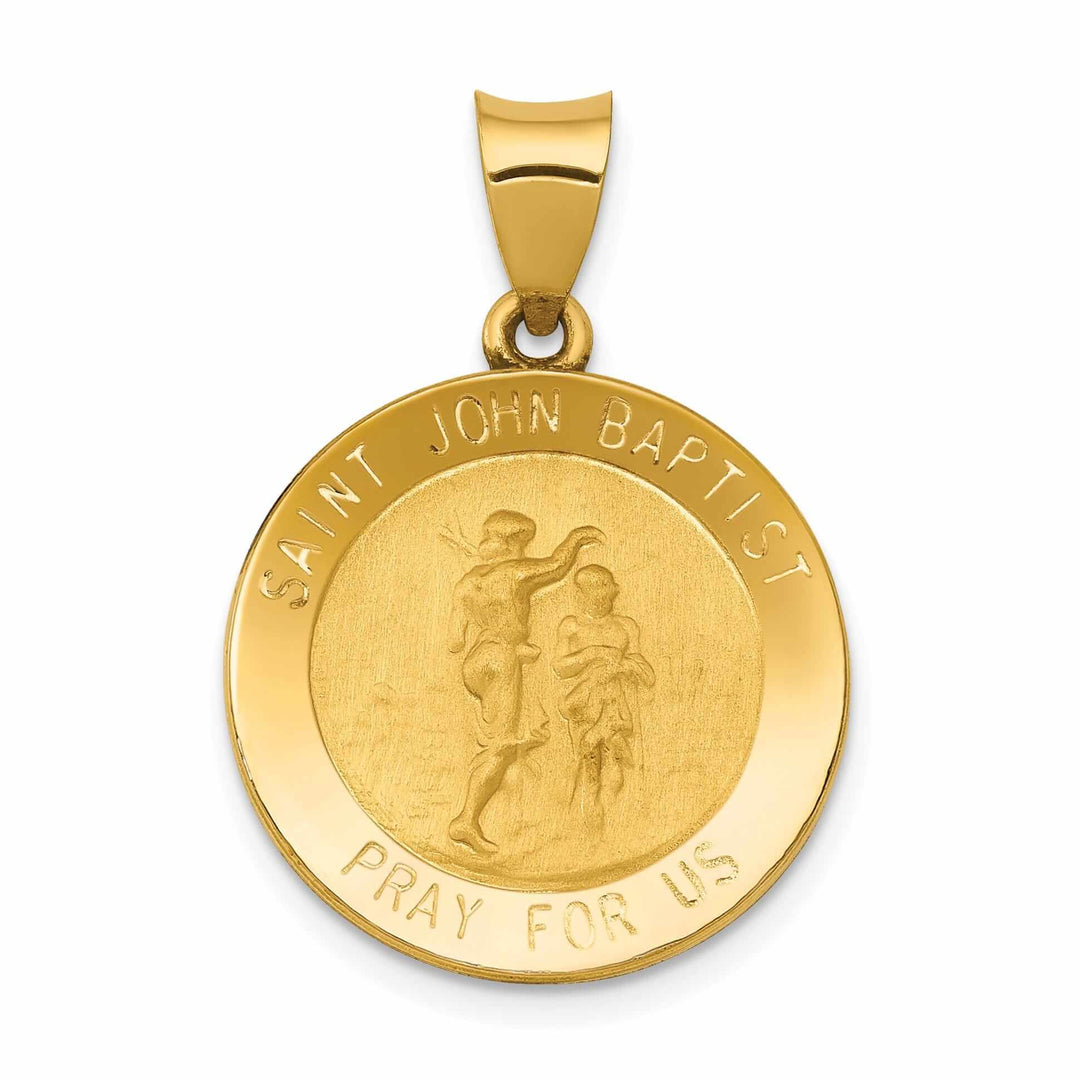 14 Yellow Gold Saint John Baptist Medal Pendant