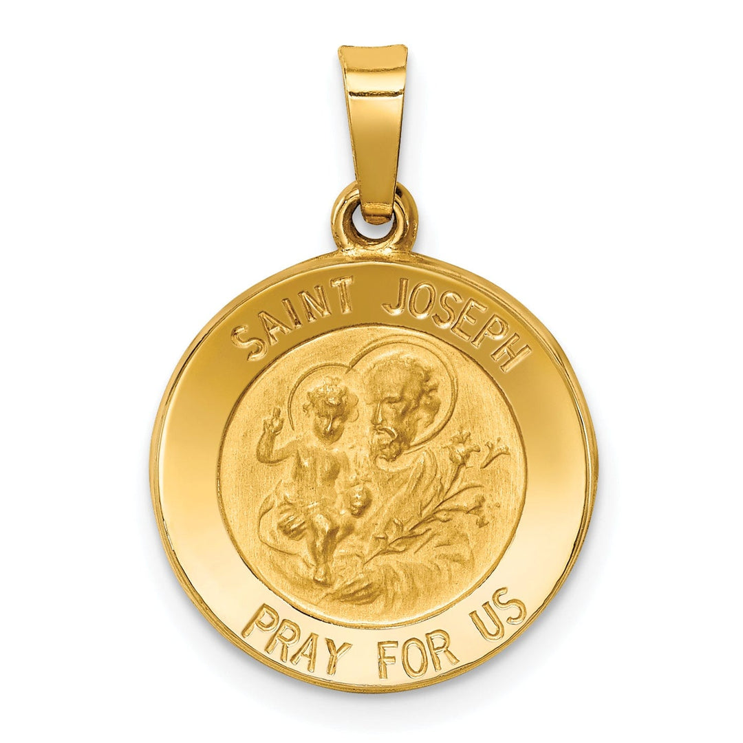14k Yellow Gold Saint Joseph Medal Pendant