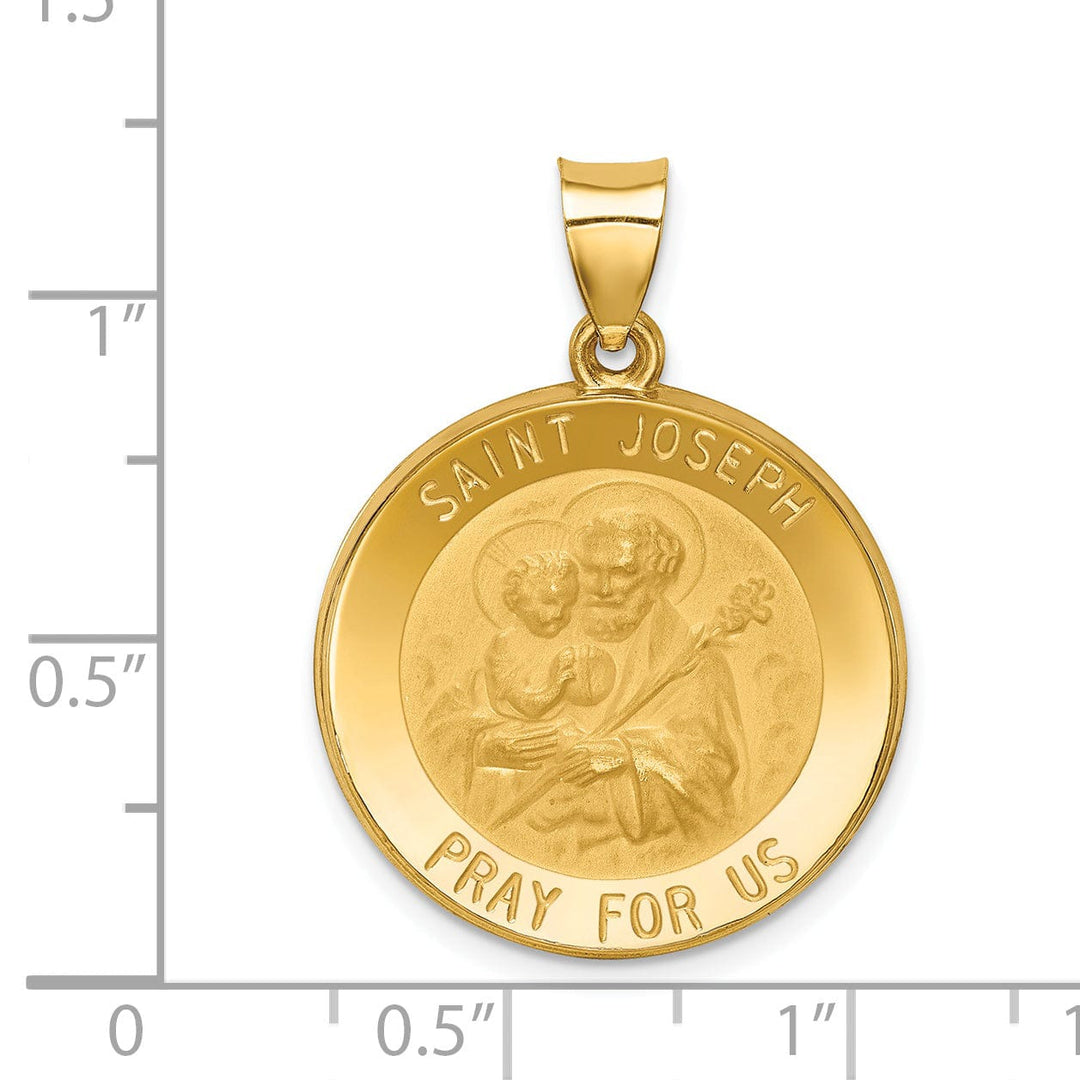 14k Yellow Gold Saint Joseph Medal Pendant