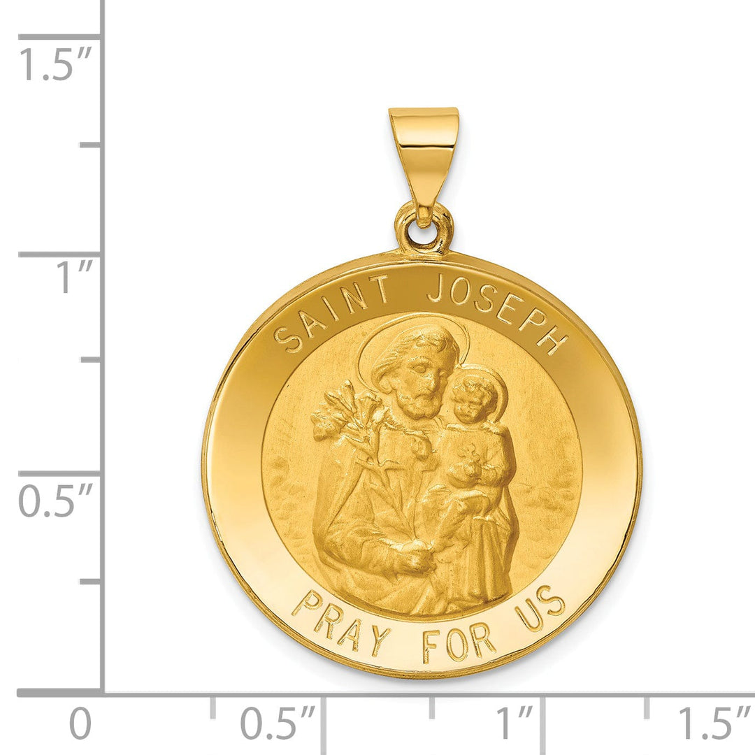 14k Yellow Gold Saint Joseph Medal Pendant