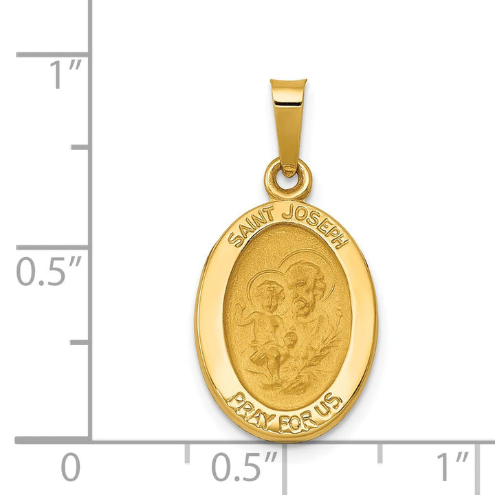 14k Yellow Gold Saint Joseph Medal Pendant