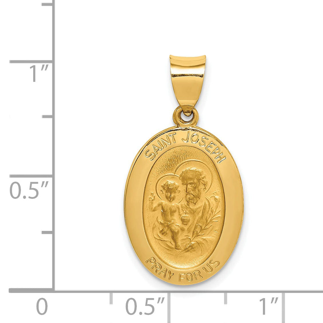 14k Yellow Gold Saint Joseph Medal Pendant