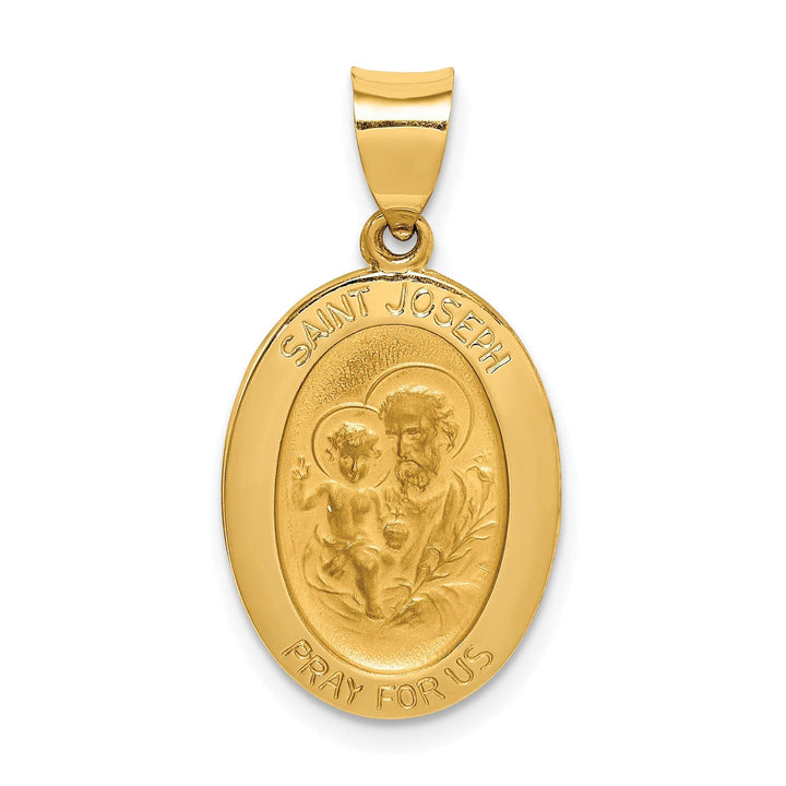 14k Yellow Gold Saint Joseph Medal Pendant