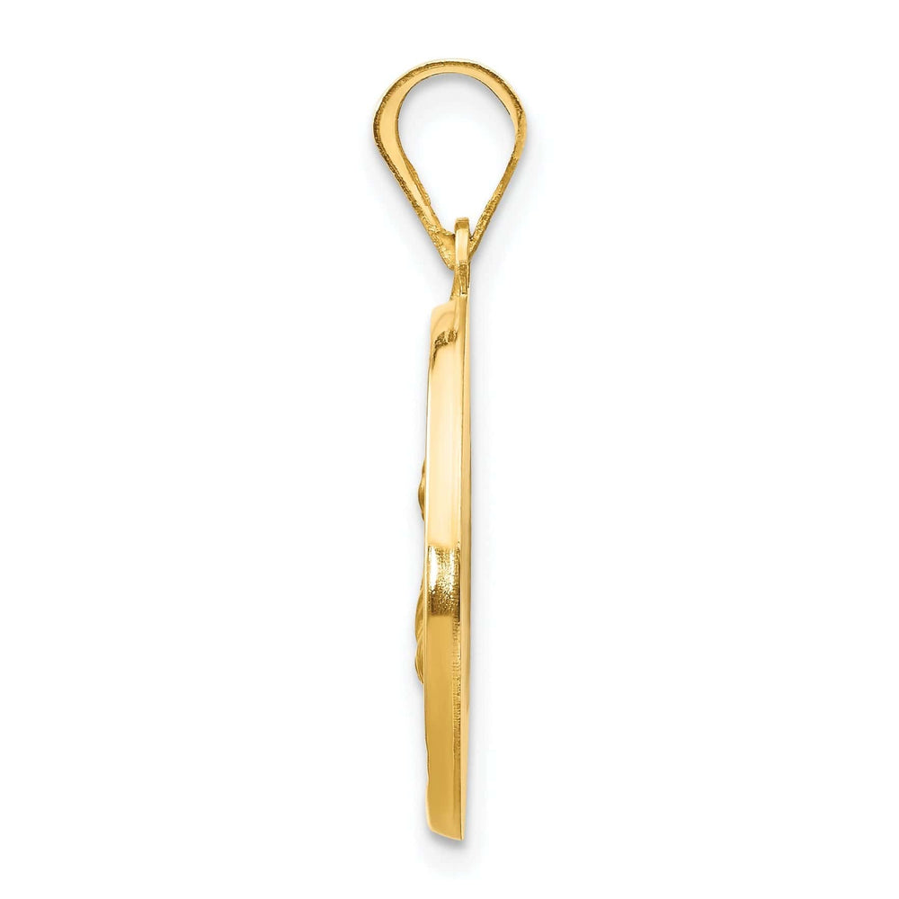 14k Yellow Gold Saint Lucy Medal Pendant