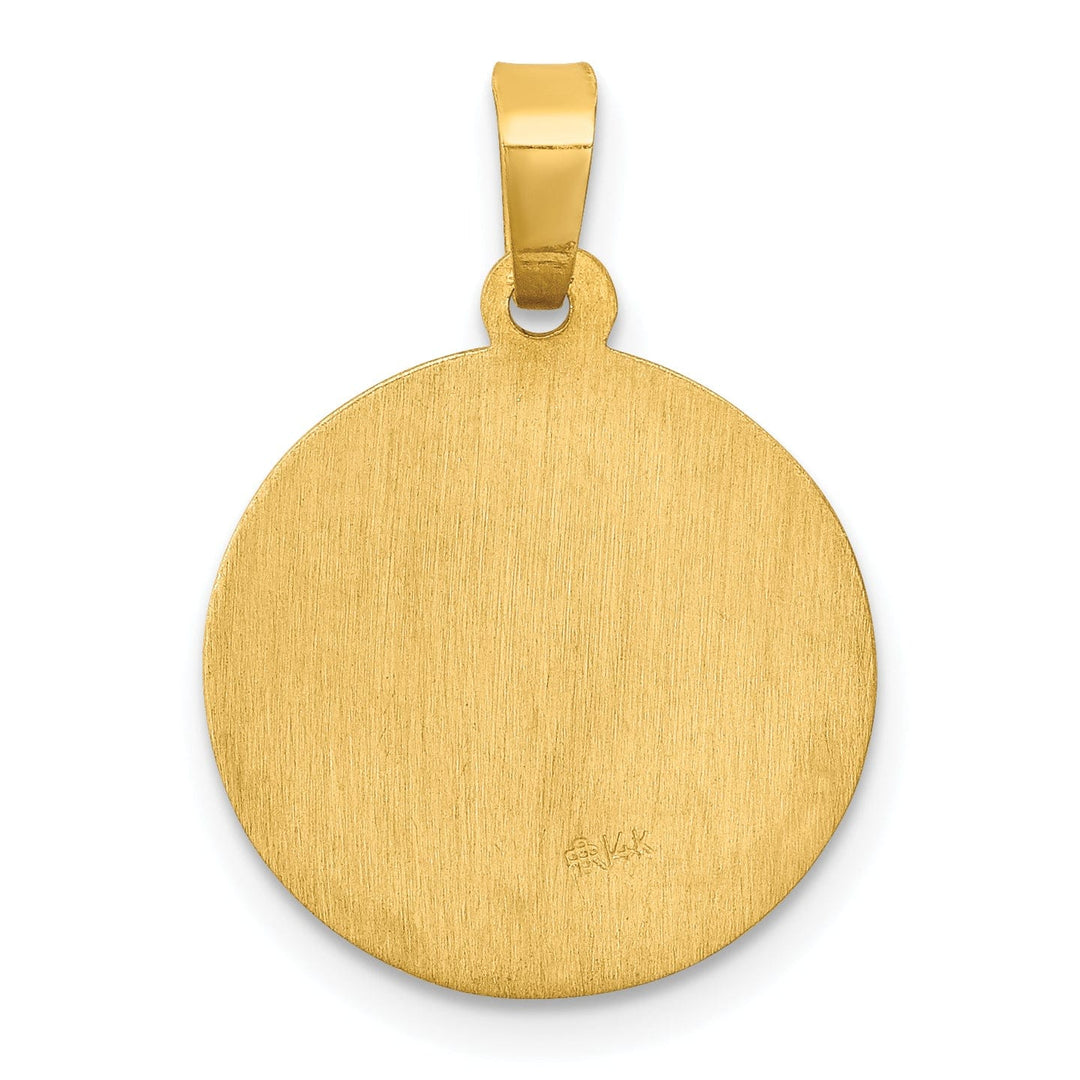 14k Yellow Gold Saint Luke Medal Pendant