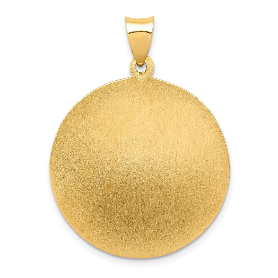 14k Yellow Gold Saint Michael Medal Pendant