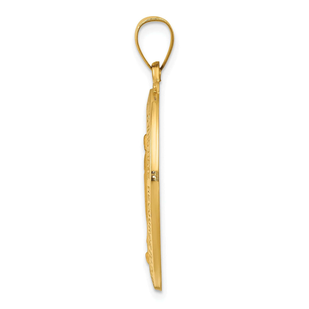 14k Yellow Gold Miraculous Medal Pendant