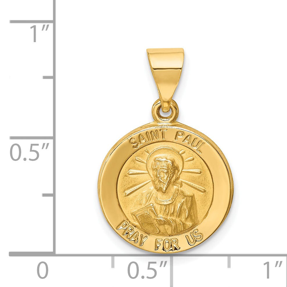 14k Yellow Gold Saint Paul Medal Pendant