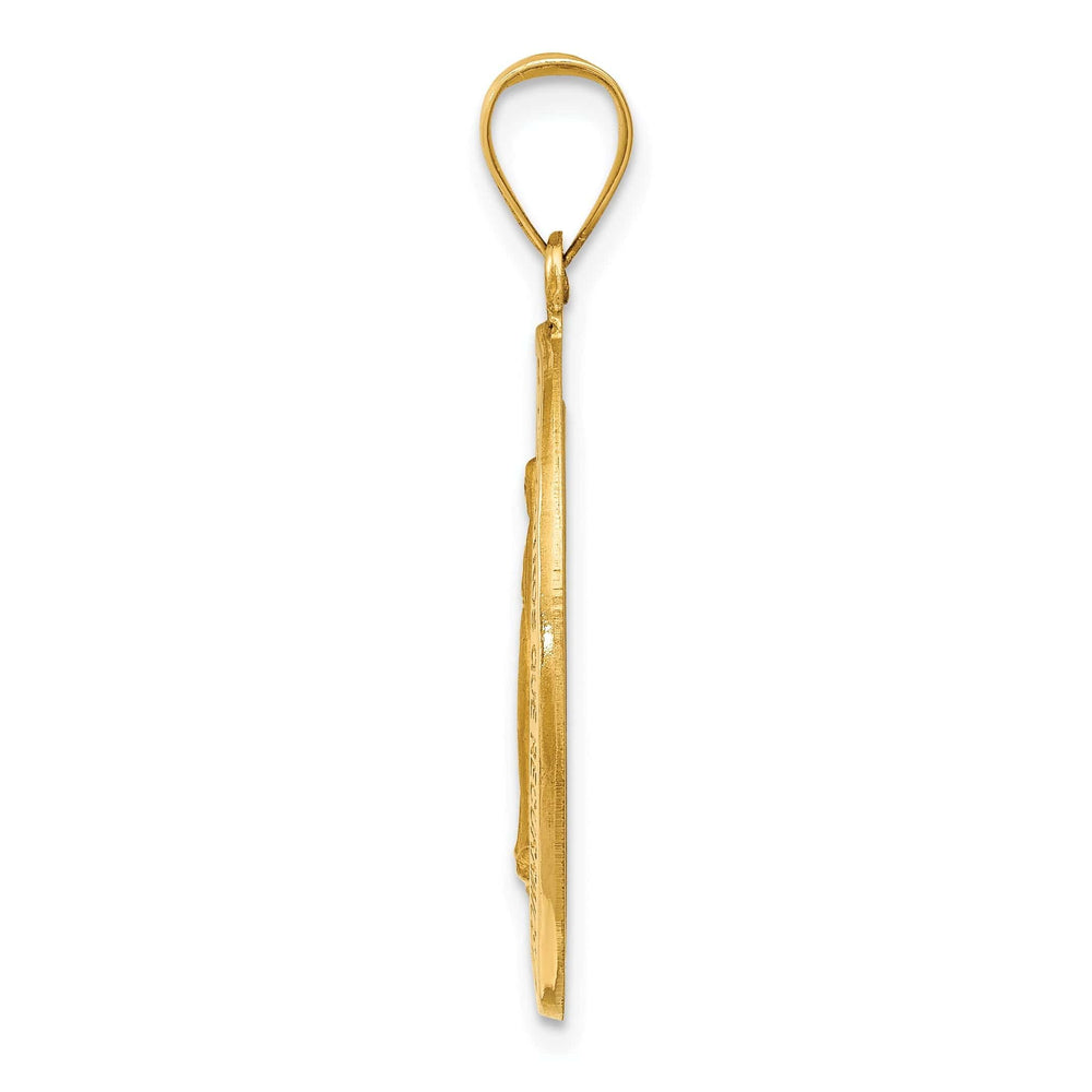 14k Yellow Gold Spanish Miraculous Medal Charm