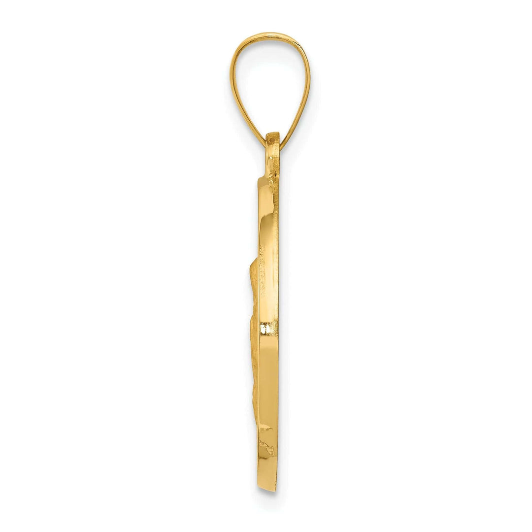 14k Yellow Gold Spanish Saint Anne Medal