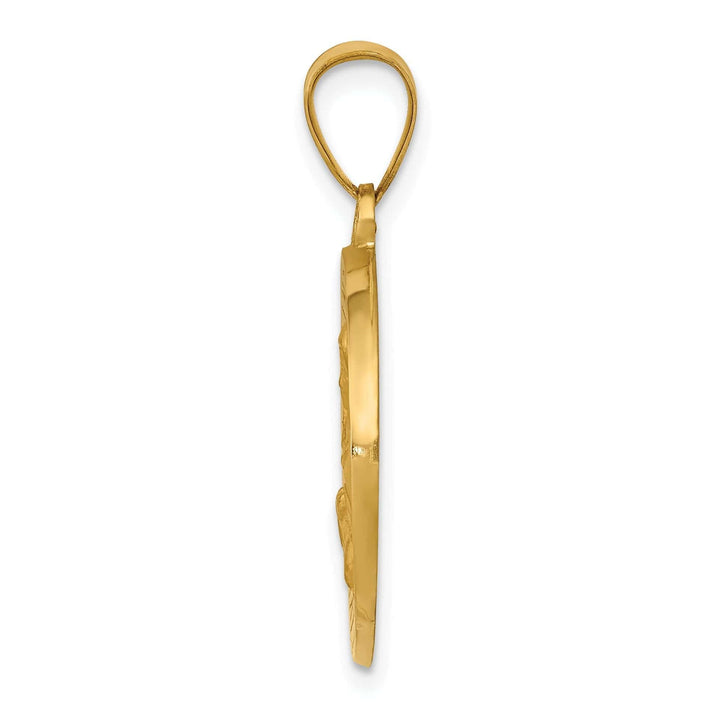 14k Yellow Gold Saint Cecilia Medal Pendant