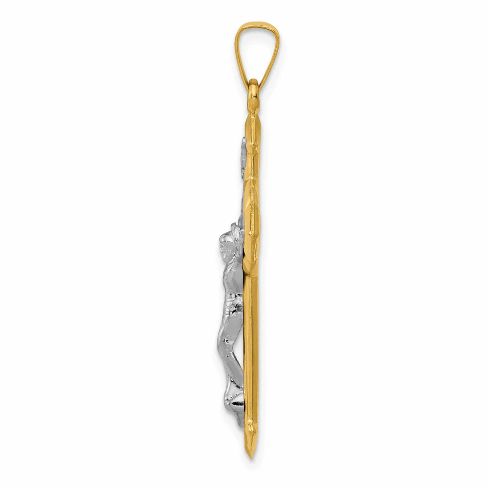 14k Yellow Gold Saint Benedict INRI Crucifix