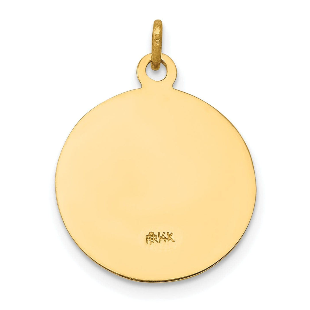 14k Yellow Gold Saint Gerard Medal Pendant