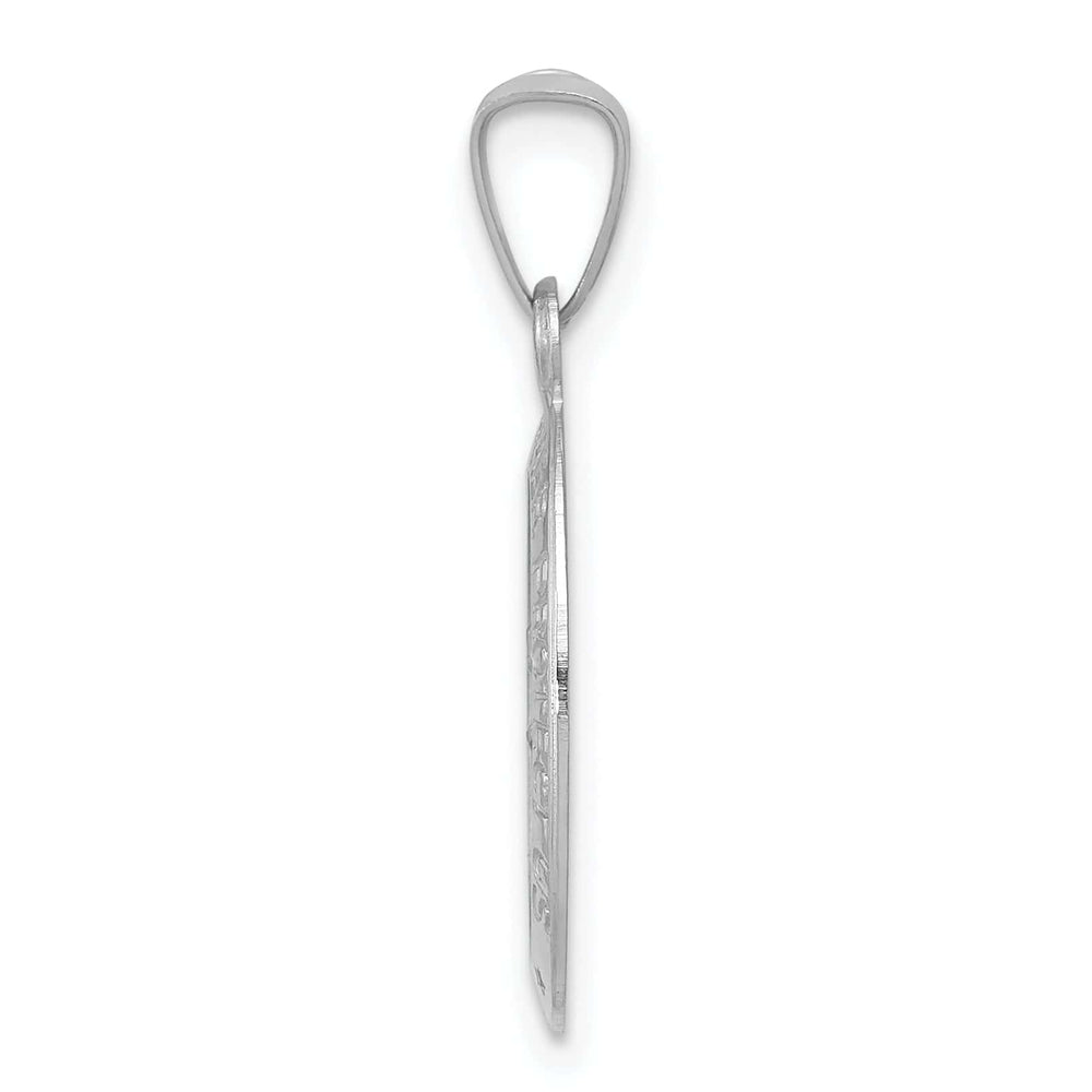 14k White Gold Saint Christopher Medal Pendant